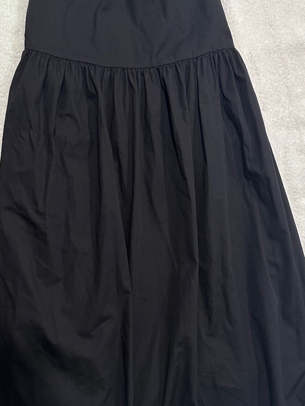 Abercrombie & Fitch Black Poplin Tiered Maxi Skirt Size L